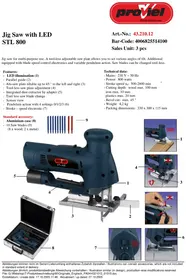 Notice Proviel STL 800 Scie