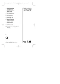 Notice Prowork PDS 125 Ponceuse