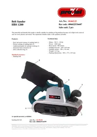 Notice Proviel HBS 1200 Ponceuse