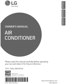 Notice LG LAU120HYV1 Air-conditioner