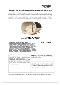 Notice PALMAKO FR42-3327 Sauna