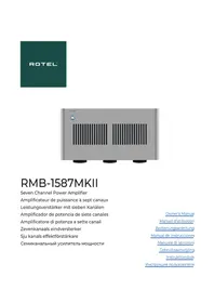 Notice ROTEL RMB-1587MKII Ontvanger