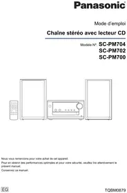 Notice PANASONIC SC-PM700 Chaîne Hi-Fi