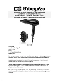 Notice Orbegozo SE 1160 Secador de cabelo