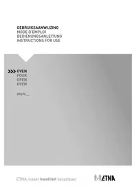 Notice ETNA OM670MZ Oven