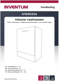 Notice INVENTUM IVW6025A Lave-vaisselle