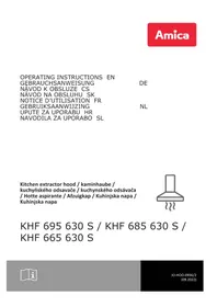 Notice AMICA KHF 695 630 S Kuchynský digestor