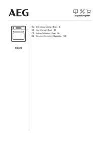 Notice AEG ED320 Four électrique