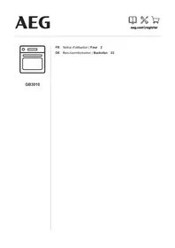 Notice AEG GB3010 Four électrique