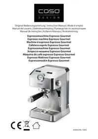 Notice CASO ESPRESSO GOURMET 1820 Coffee machine