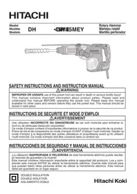 Notice HITACHI DH45ME Marteau