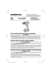 Notice METABO DS18DDX Drill