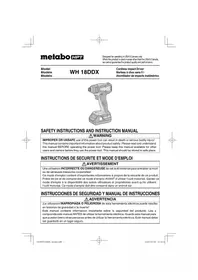 Notice METABO WH18DDX Drill