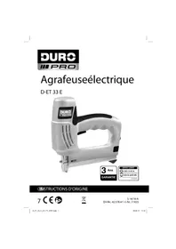 Notice DURO D-ET 33 E Agrafeuse