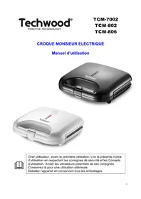 Notice TECHWOOD TGCI-815 Plancha para gofres