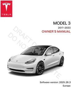 Notice TESLA MODEL 3 (2017) Voiture