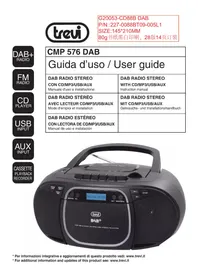 Notice Trevi CMP 576 DAB Radio