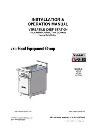 Notice Vulcan VCS36D Uncategorized