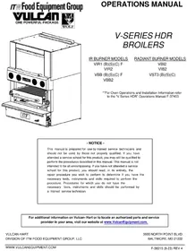 Notice Vulcan VBB1SF Uncategorized