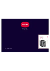 Notice Nivona CAFEROMATICA NICR 1040 Machine à café