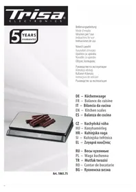 Notice TRISA ELITE SCALE 1865.75 Balances de cuisine