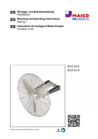 Notice Maico ECO 30 D Ventilateur