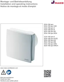 Notice Maico ECA 150 IPRO KVZC Ventilateur