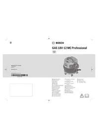 Notice BOSCH GAS 18V-12 MC PROFESSIONAL Outil électrique