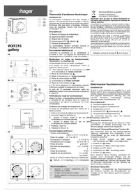 Notice HAGER WXF315 Thermostat