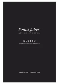 Notice Sonus Faber DUETTO Haut-parleur