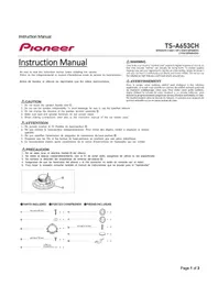 Notice PIONEER TS-A653CH Enceinte