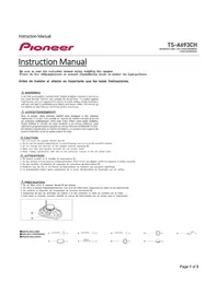Notice PIONEER TS-A693CH Enceinte