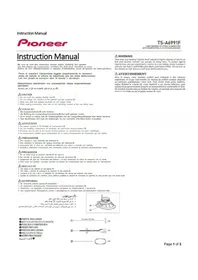 Notice PIONEER TS-A6991F Enceinte