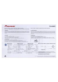 Notice PIONEER TS-A1681F Enceinte