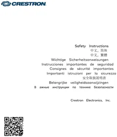 Notice Crestron CEN-ODT-C-POE Détecteur de mouvements