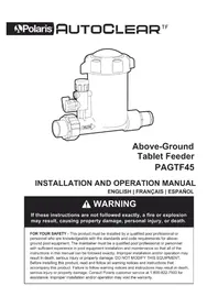 Notice POLARIS AUTOCLEAR PAGTF45 Filtre à eau