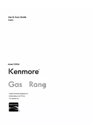 Notice KENMORE 75293 Cuisinière