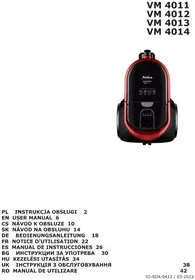 Notice AMICA AKMAN VM 4014 Прахосмукачка