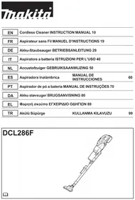 Notice MAKITA DCL286F Aspirateur sans fil