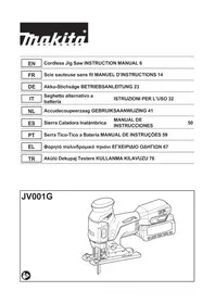 Notice MAKITA JV001G Scie électrique