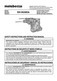 Notice HiKOKI DH3628DA Hammer