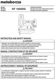 Notice HiKOKI NT1850DG Grapadora