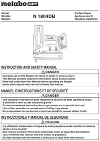 Notice HiKOKI N1804DB Grapadora