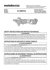 Notice HiKOKI D36DYA Perforar