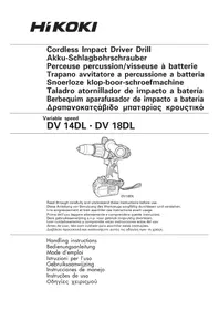 Notice HiKOKI DV14DL Bohrmaschine