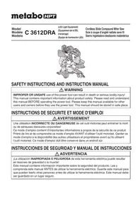 Notice HiKOKI C3612DRA Saw