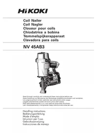 Notice HiKOKI NV45AB3 Tacker