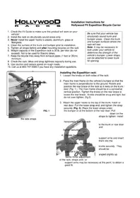 Notice Hollywood Racks F6 Porte-vélo