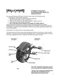Notice Hollywood Racks SR1 Porte-vélo