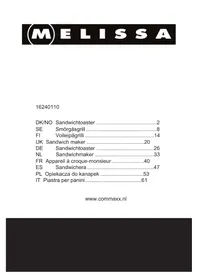 Notice Melissa 16240110 Pince pour croque monsieur